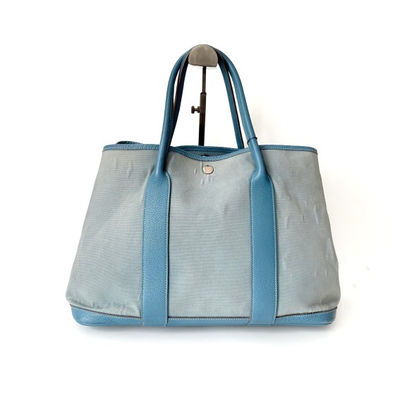 Hermès Garden Party Canvas and Leather Tote Bag